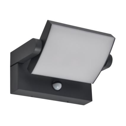 BRILAGI - LED zewnętrzny kinkiet z czujnikiem ruchu i zmierzchu ANKLE LED/12W/230V IP65 czarny