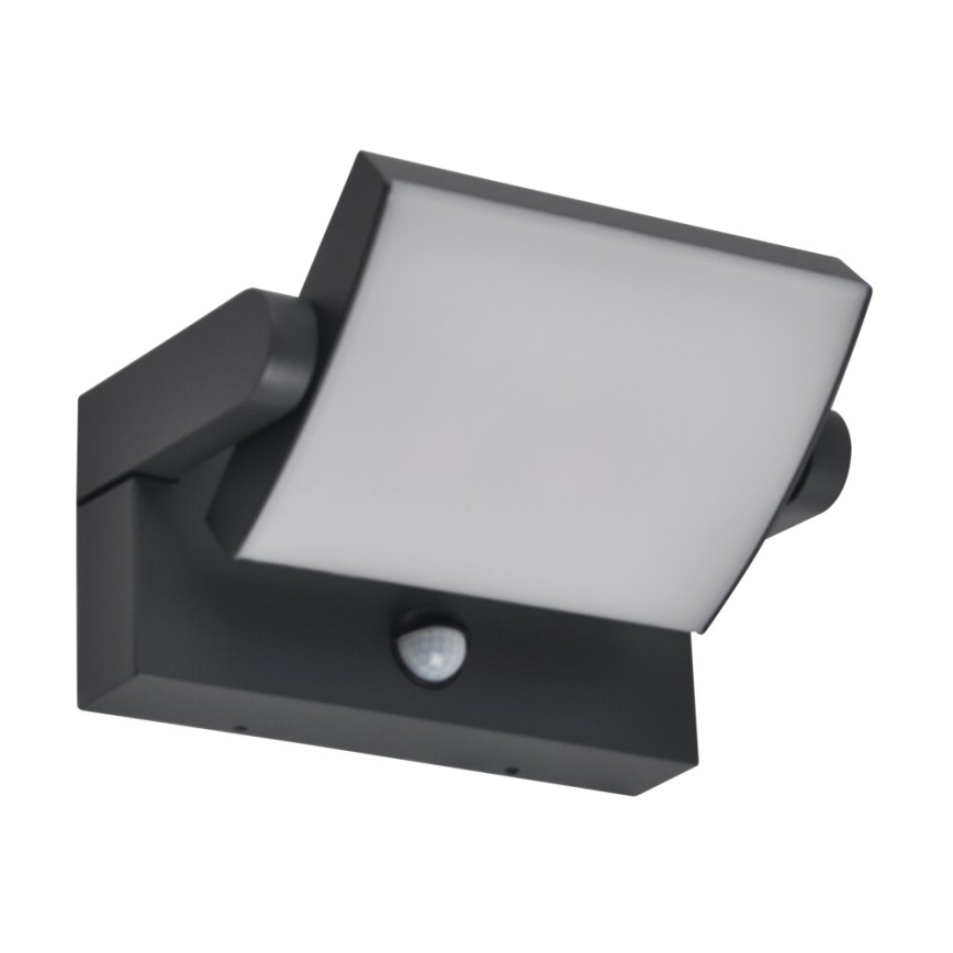 BRILAGI - LED zewnętrzny kinkiet z czujnikiem ruchu i zmierzchu ANKLE LED/12W/230V IP65 czarny