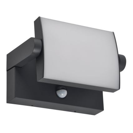 BRILAGI - LED zewnętrzny kinkiet z czujnikiem ruchu i zmierzchu ANKLE LED/12W/230V IP65 czarny
