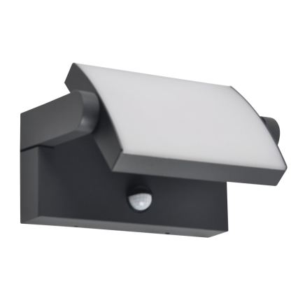 BRILAGI - LED zewnętrzny kinkiet z czujnikiem ruchu i zmierzchu ANKLE LED/12W/230V IP65 czarny