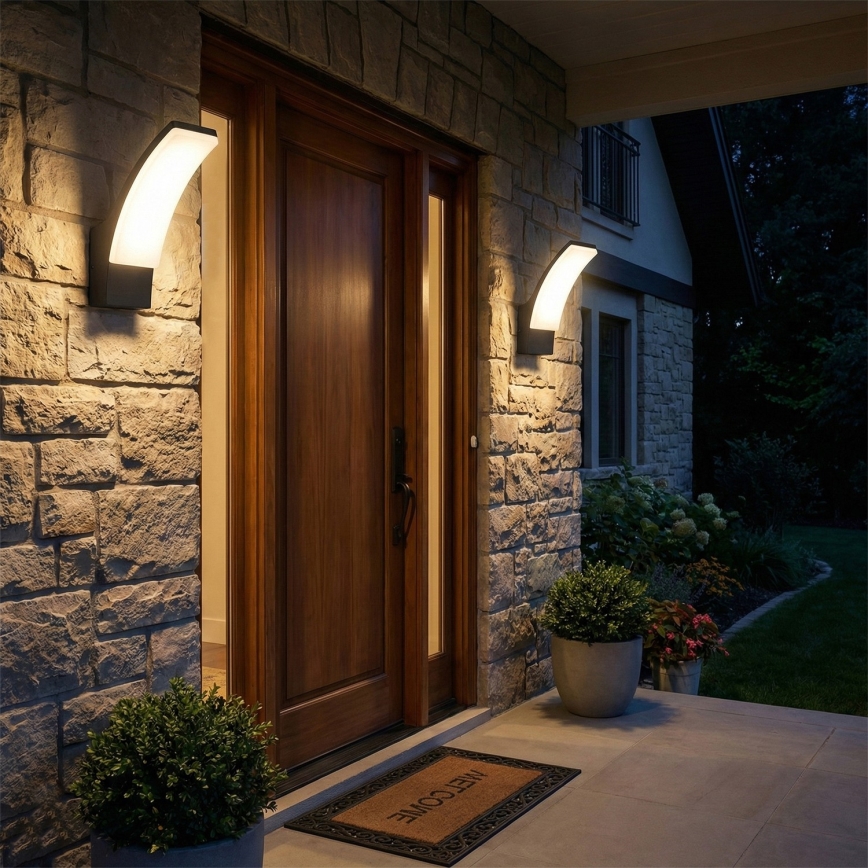 BRILAGI - Zewnętrzny kinkiet LED ARCELO LED/12W/230V IP65 czarny