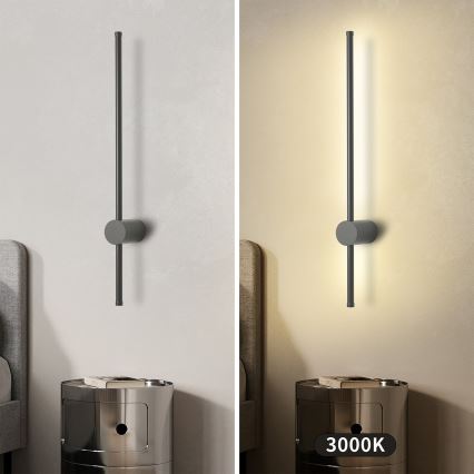 Brilagi - Zewnętrzny kinkiet AURA LED/12W/230V 3000K IP54 65 cm antracyt CRI 90
