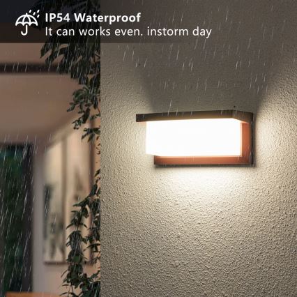 Brilagi - Zewnętrzny kinkiet LED BRICKY LED/12W/230V brązowy IP54