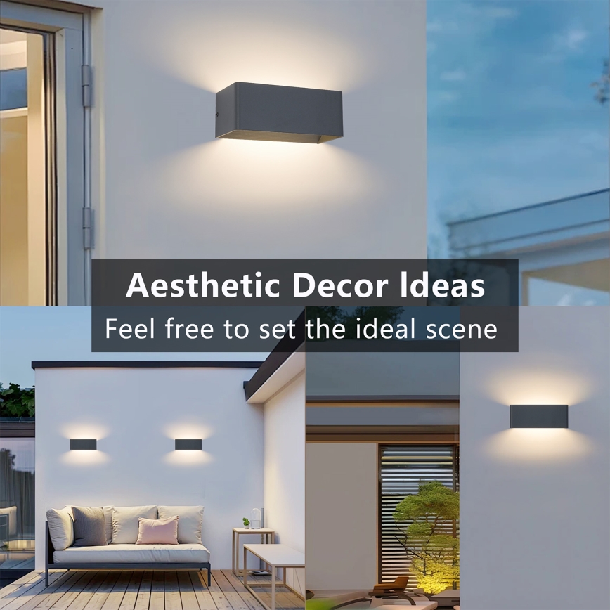 Brilagi - zewnętrzny kinkiet LED DONNANI LED/7W/230V 20 cm antracyt IP44