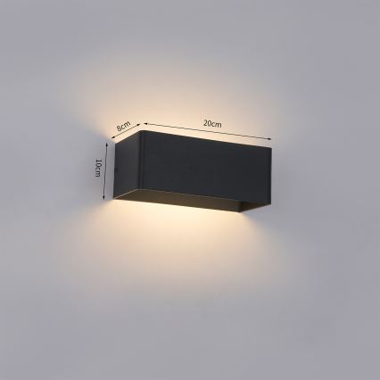 BRILAGI - Zewnętrzny kinkiet LED DONNANI LED/7W/230V 20 cm czarny IP44