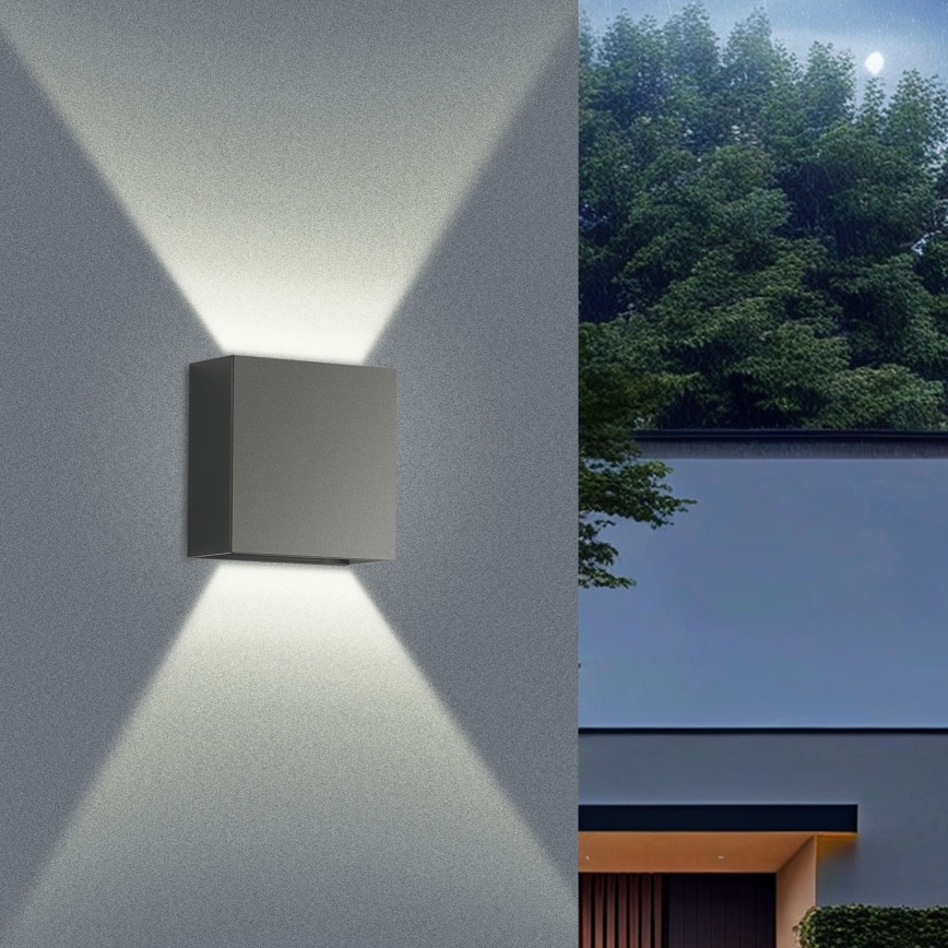 Brilagi - Zewnętrzny kinkiet LED DOUBLERAY LED/4W/230V antracyt IP65