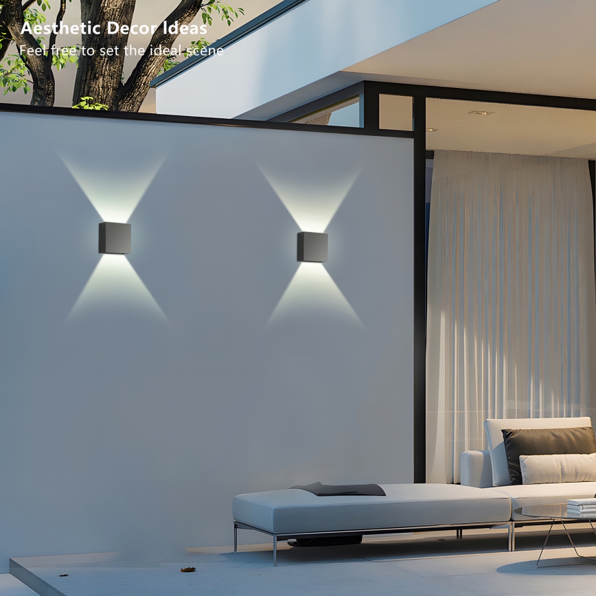 Brilagi - Zewnętrzny kinkiet LED DOUBLERAY LED/4W/230V antracyt IP65