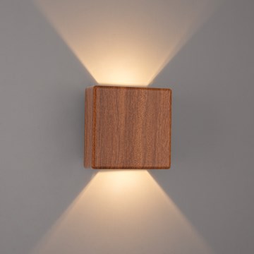 Brilagi - Zewnętrzny kinkiet LED DOUBLERAY LED/6W/230V dekor drewna IP54