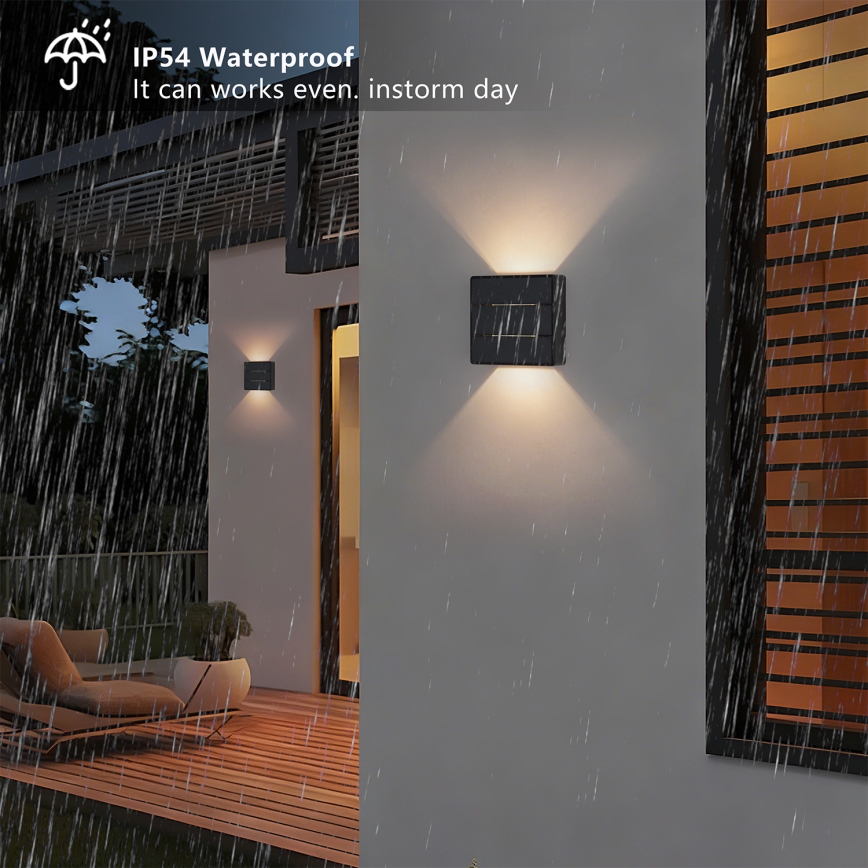 Brilagi - Zewnętrzny kinkiet LED DOUBLERAY LINE LED/6W/230V czarny IP54