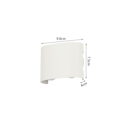 Brilagi - Zewnętrzny kinkiet LED FLAREBOX LED/4W/230V biały IP65