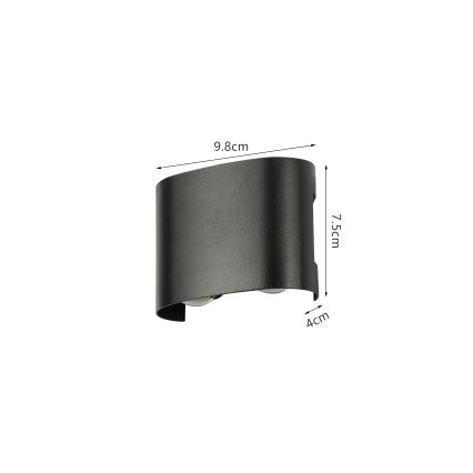 Brilagi - Zewnętrzny kinkiet LED FLAREBOX LED/4W/230V czarny IP65