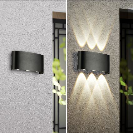 Brilagi - zewnętrzny kinkiet LED FLAREBOX LED/6W/230V czarny IP65