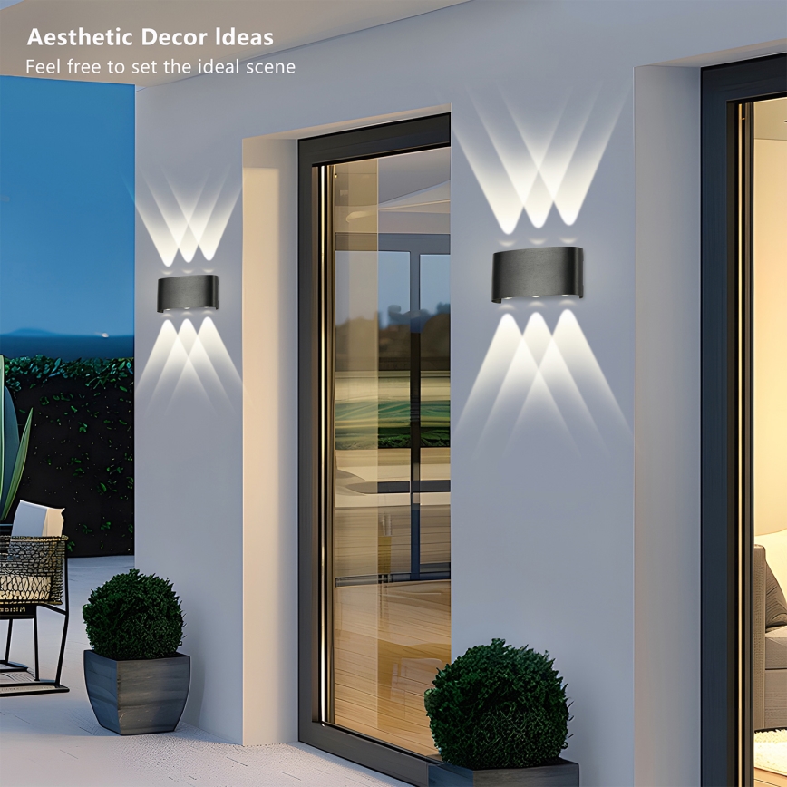 Brilagi - zewnętrzny kinkiet LED FLAREBOX LED/6W/230V czarny IP65