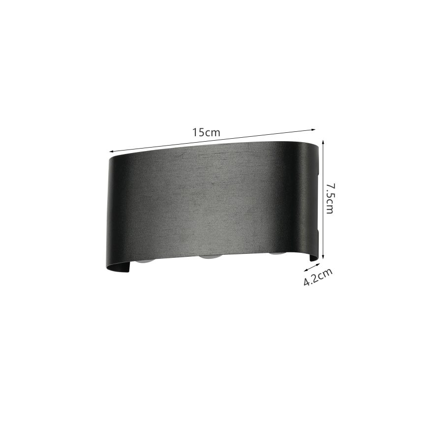 Brilagi - zewnętrzny kinkiet LED FLAREBOX LED/6W/230V czarny IP65