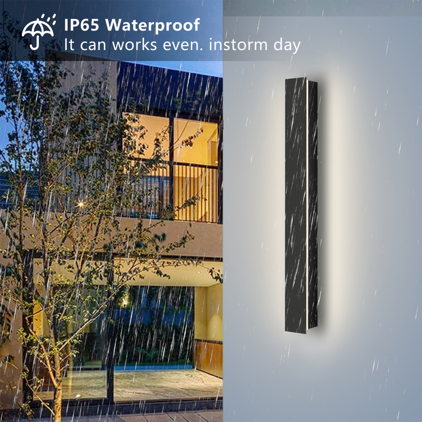 Brilagi - Kinkiet zewnętrzny LINEAR LED/12W/230V 3000K IP65 50 cm czarny CRI 90