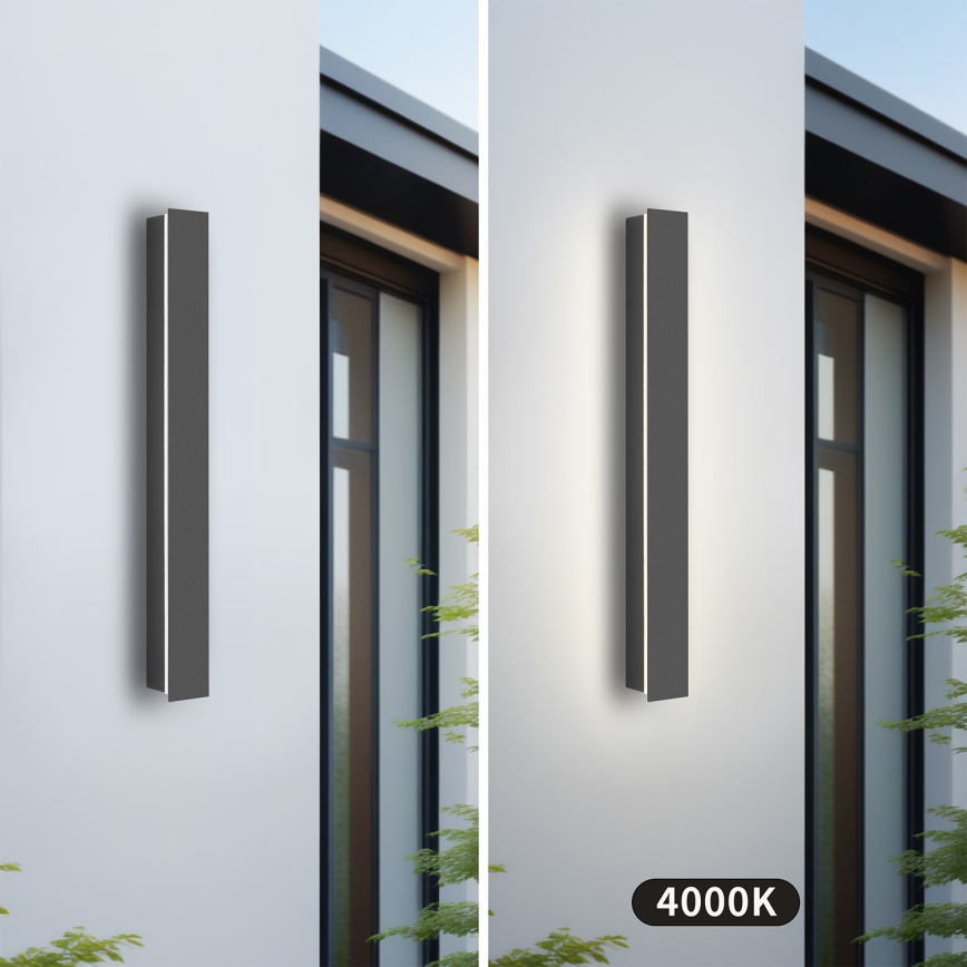 Brilagi - Kinkiet zewnętrzny LINEAR LED/12W/230V 4000K IP65 50 cm antracyt CRI 90