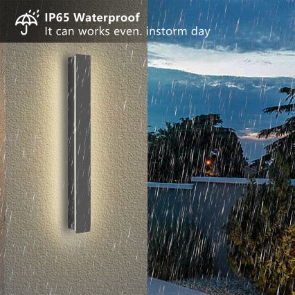 Brilagi - Kinkiet zewnętrzny LINEAR LED/12W/230V 4000K IP65 50 cm antracyt CRI 90