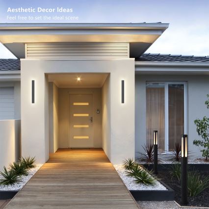 Brilagi - Kinkiet zewnętrzny LINEAR LED/12W/230V 4000K IP65 50 cm antracyt CRI 90