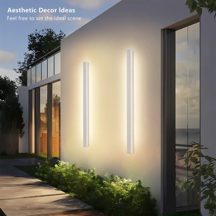 Brilagi - Kinkiet zewnętrzny LED LINEAR LED/22W/230V 3000K IP65 100 cm biały CRI 90