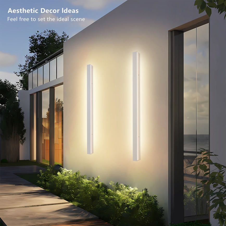 Brilagi - Kinkiet zewnętrzny LED LINEAR LED/22W/230V 3000K IP65 100 cm biały CRI 90