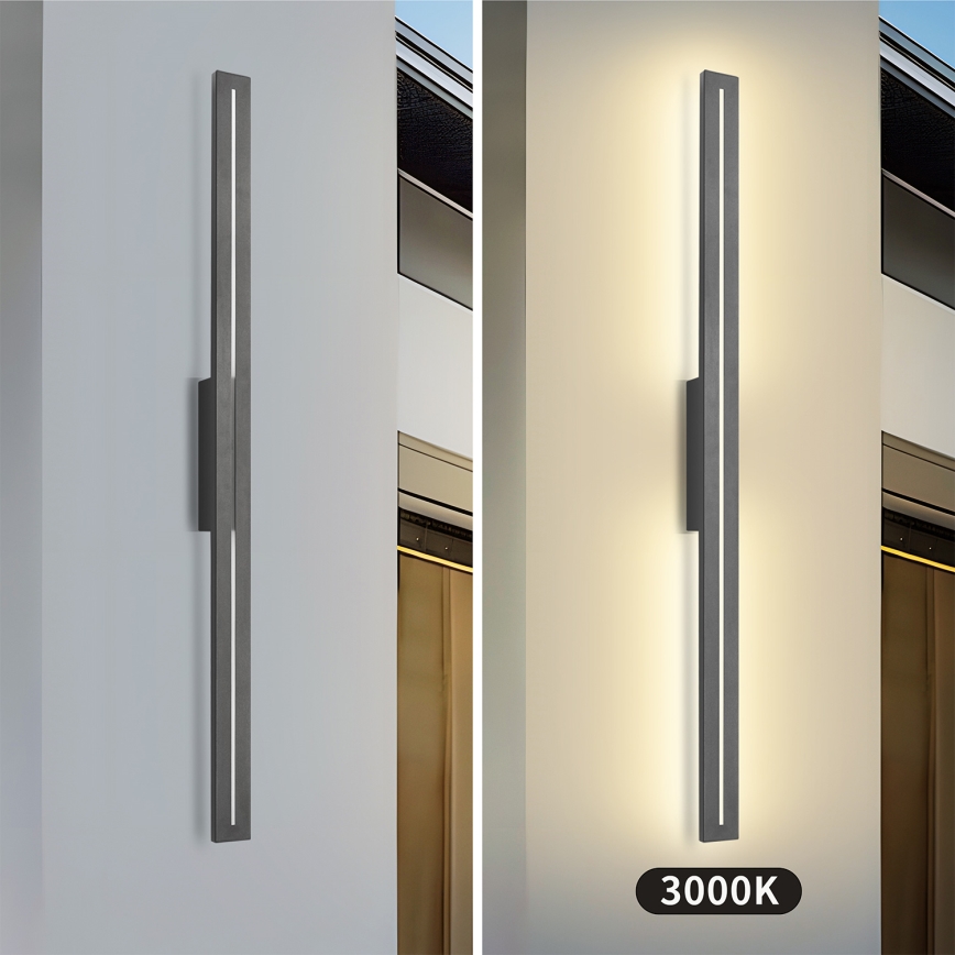 Brilagi - Kinkiet zewnętrzny LINEO LED/24W/230V 3000K IP65 100 cm antracyt CRI 90