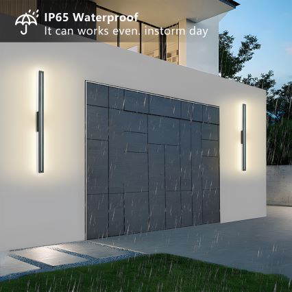 Brilagi - Kinkiet zewnętrzny LINEO LED/24W/230V 3000K IP65 100 cm antracyt CRI 90