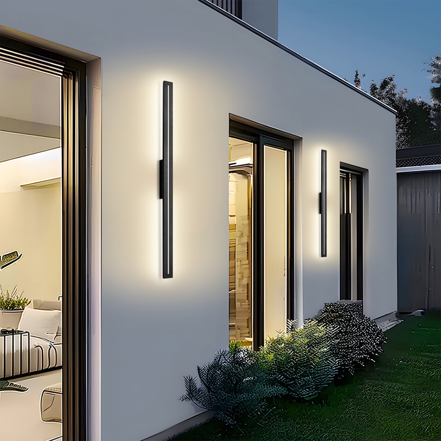 Brilagi - Zewnętrzny kinkiet LINEO LED/24W/230V 3000K IP65 100 cm czarny CRI 90