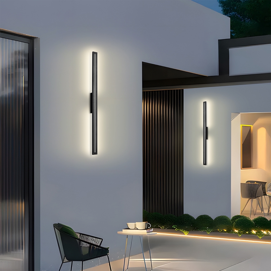 Brilagi - Zewnętrzny kinkiet LINEO LED/24W/230V 3000K IP65 100 cm czarny CRI 90