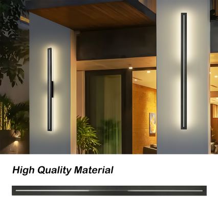 Brilagi - Zewnętrzny kinkiet LINEO LED/24W/230V 3000K IP65 100 cm czarny CRI 90