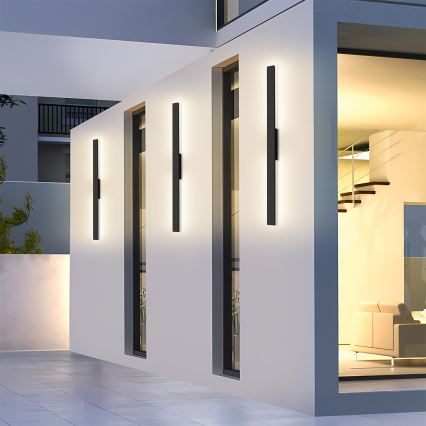 Brilagi - Kinkiet zewnętrzny LED LUNA LED/24W/230V 3000K IP65 100 cm czarny CRI 90