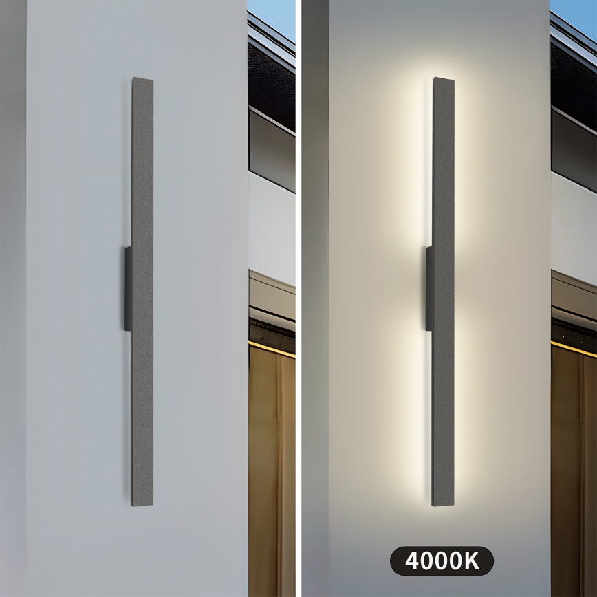 Brilagi - LED zewnętrzny kinkiet LUNA LED/24W/230V 4000K IP65 100 cm antracyt CRI 90