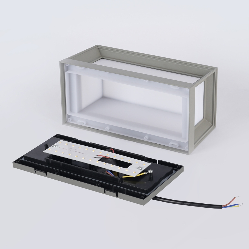 Brilagi - Kinkiet zewnętrzny LED PARKER LED/12W/230V 3000/4500/6000K szary IP44