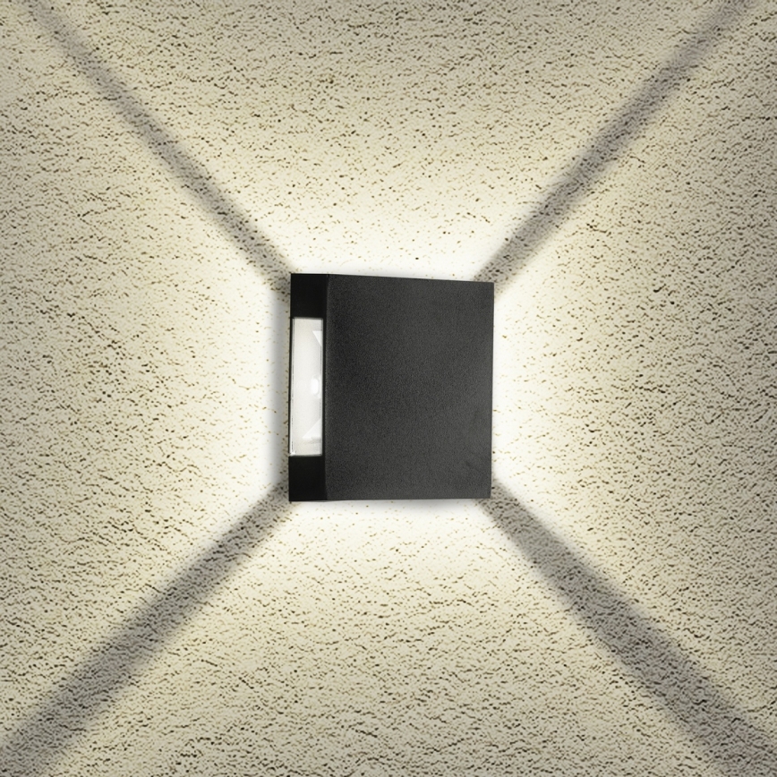 Brilagi - zewnętrzny kinkiet LED QUADRAY LED/4W/230V czarny IP65