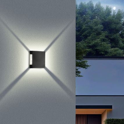 Brilagi - zewnętrzny kinkiet LED QUADRAY LED/4W/230V czarny IP65
