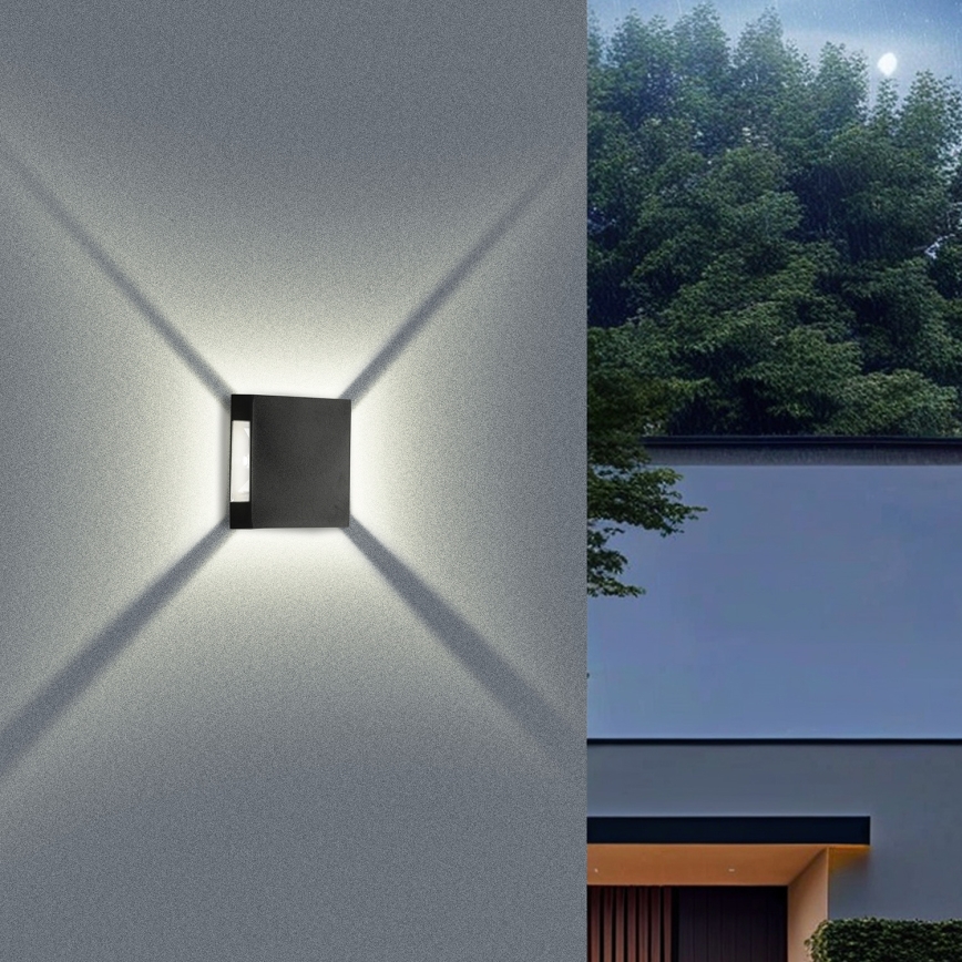 Brilagi - zewnętrzny kinkiet LED QUADRAY LED/4W/230V czarny IP65