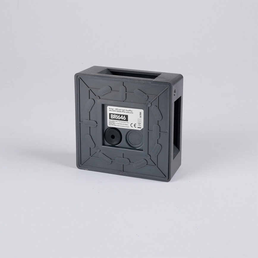 Brilagi - Zewnętrzny kinkiet LED QUADRAY LED/6W/230V antracyt IP54