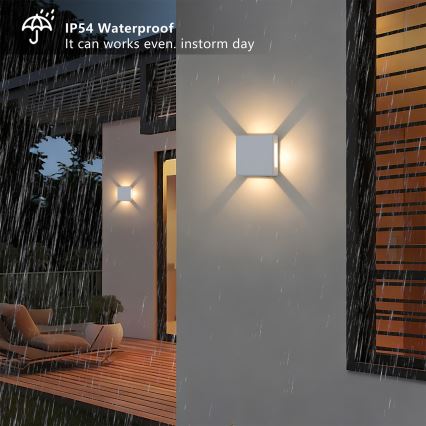 Brilagi - Zewnętrzny kinkiet LED QUADRAY LED/6W/230V biały IP54