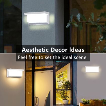 Brilagi - LED RGBW ściemnialny zewnętrzny kinkiet BRICKY 1xE27/15W/230V 2700-6500K IP54 biały