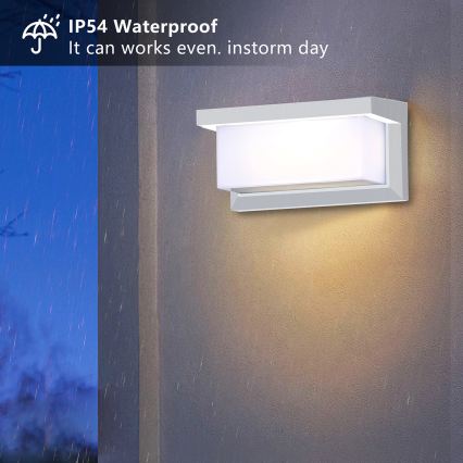 Brilagi - LED RGBW ściemnialny zewnętrzny kinkiet BRICKY 1xE27/15W/230V 2700-6500K IP54 biały