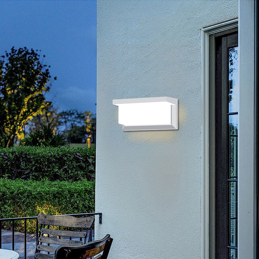 Brilagi - LED RGBW ściemnialny zewnętrzny kinkiet BRICKY 1xE27/15W/230V 2700-6500K IP54 biały