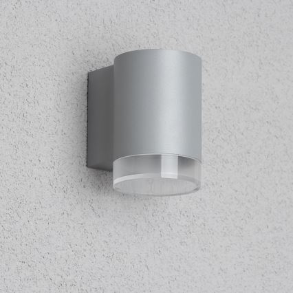 Brilagi - LED RGBW ściemnialna zewnętrzna oprawa ścienna MATERA 1xGU10/4,8W/230V 3000K IP54 szara + pilot zdalnego sterowania