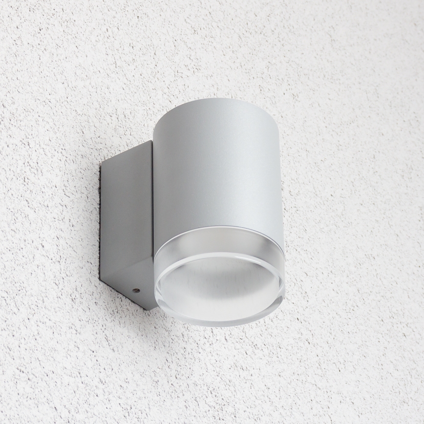 Brilagi - LED RGBW ściemnialna zewnętrzna oprawa ścienna MATERA 1xGU10/4,8W/230V 3000K IP54 szara + pilot zdalnego sterowania