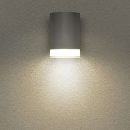 Brilagi - LED RGBW ściemnialna zewnętrzna oprawa ścienna MATERA 1xGU10/4,8W/230V 3000K IP54 szara + pilot zdalnego sterowania