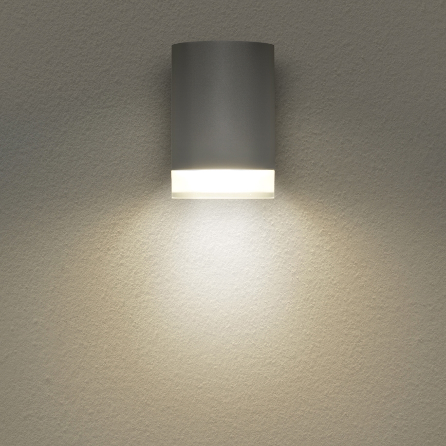 Brilagi - LED RGBW ściemnialna zewnętrzna oprawa ścienna MATERA 1xGU10/4,8W/230V 3000K IP54 szara + pilot zdalnego sterowania