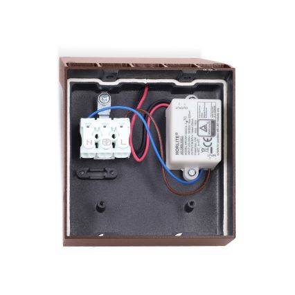 BRILAGI - Zewnętrzny kinkiet LED RIANO LED/8W/230V, brązowy, IP65