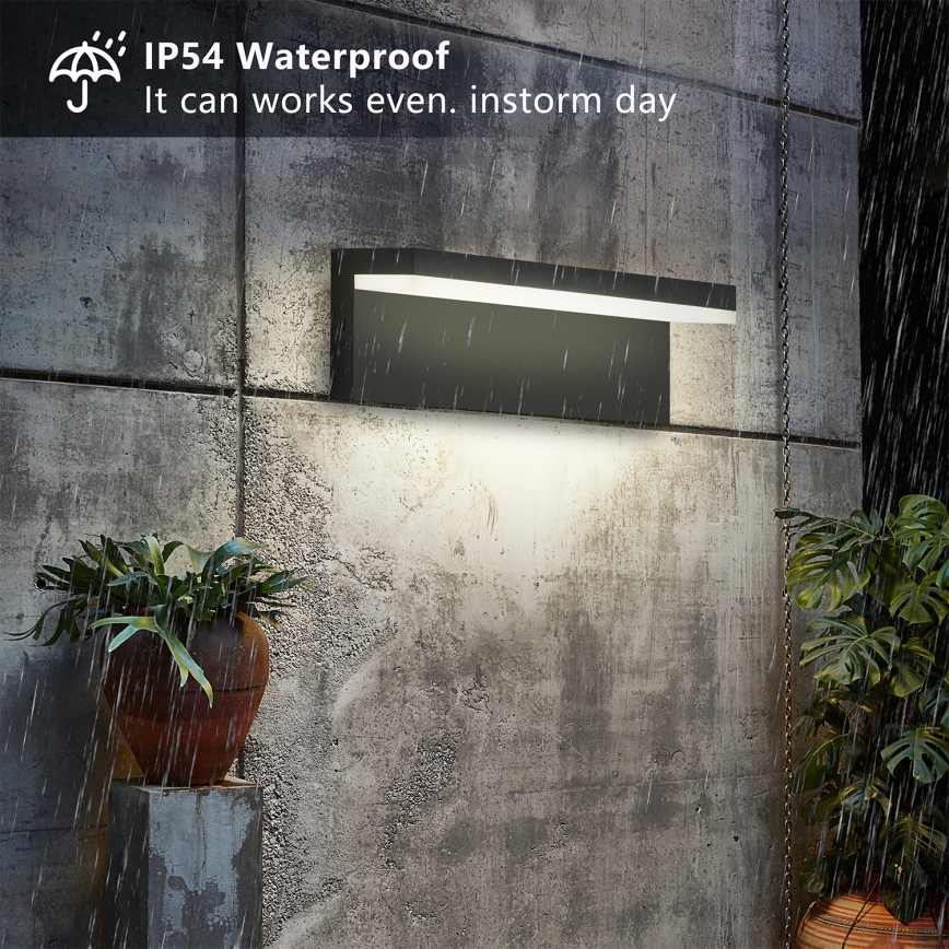 Brilagi - Zewnętrzny kinkiet LED TESSI LED/10W/230V czarny IP54