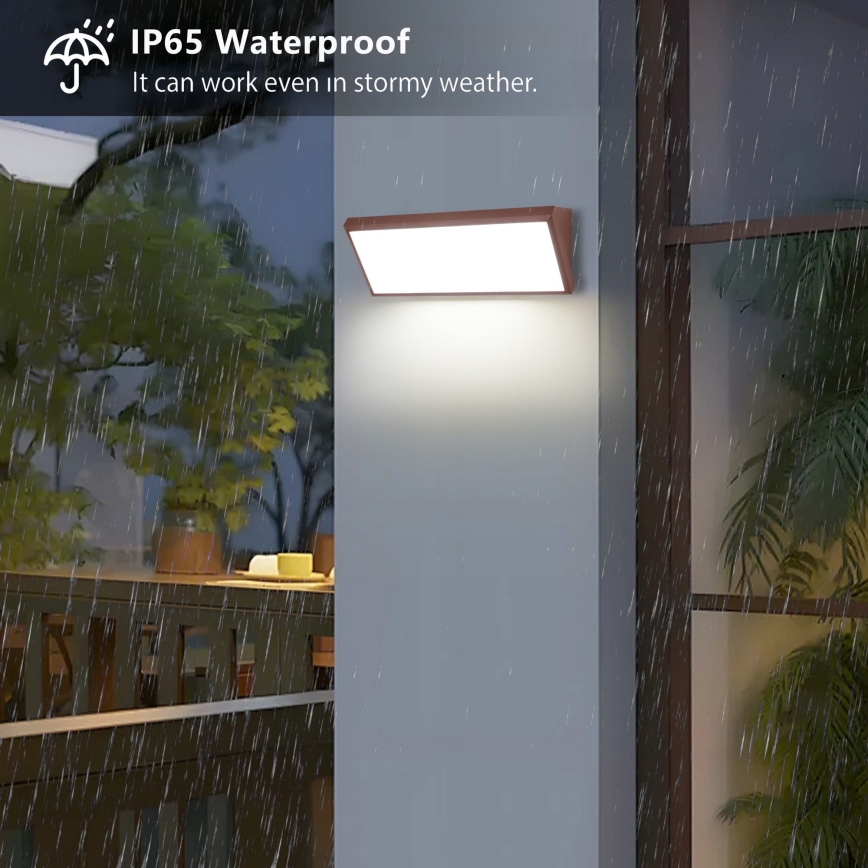 Brilagi - Zewnętrzny kinkiet LED TRIANGLE/42W/230V brązowy IP65