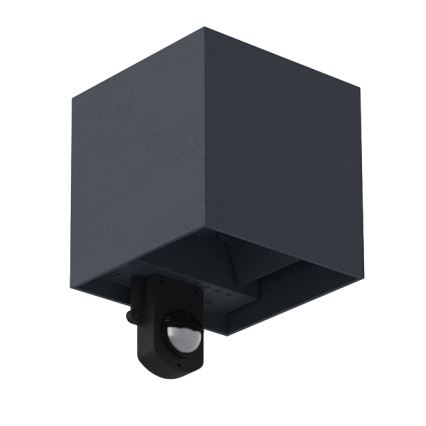 Brilagi - Zewnętrzna oprawa ścienna LED z czujnikiem CUBE LED/6W/230V antracyt IP65