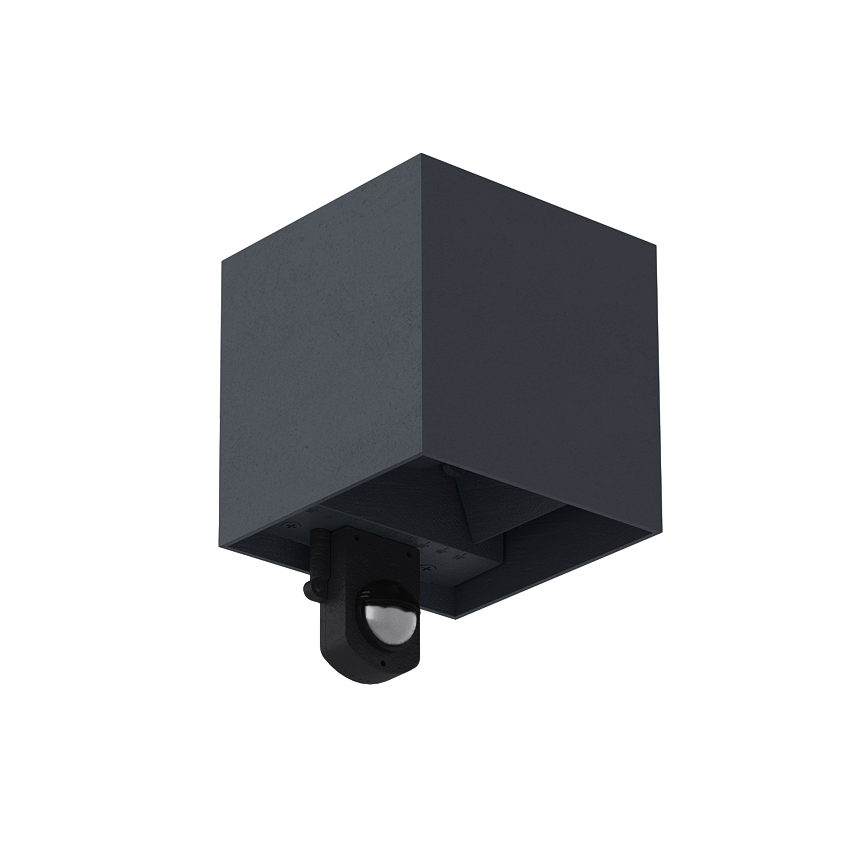 Brilagi - Zewnętrzna oprawa ścienna LED z czujnikiem CUBE LED/6W/230V antracyt IP65