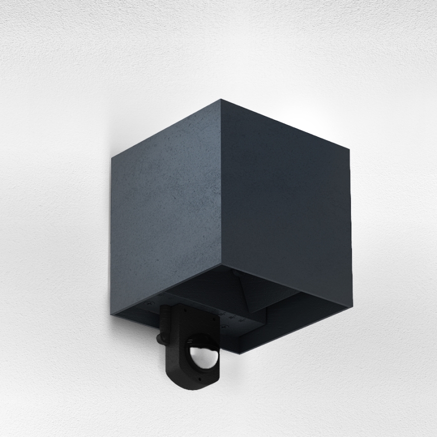 Brilagi - Zewnętrzna oprawa ścienna LED z czujnikiem CUBE LED/6W/230V antracyt IP65